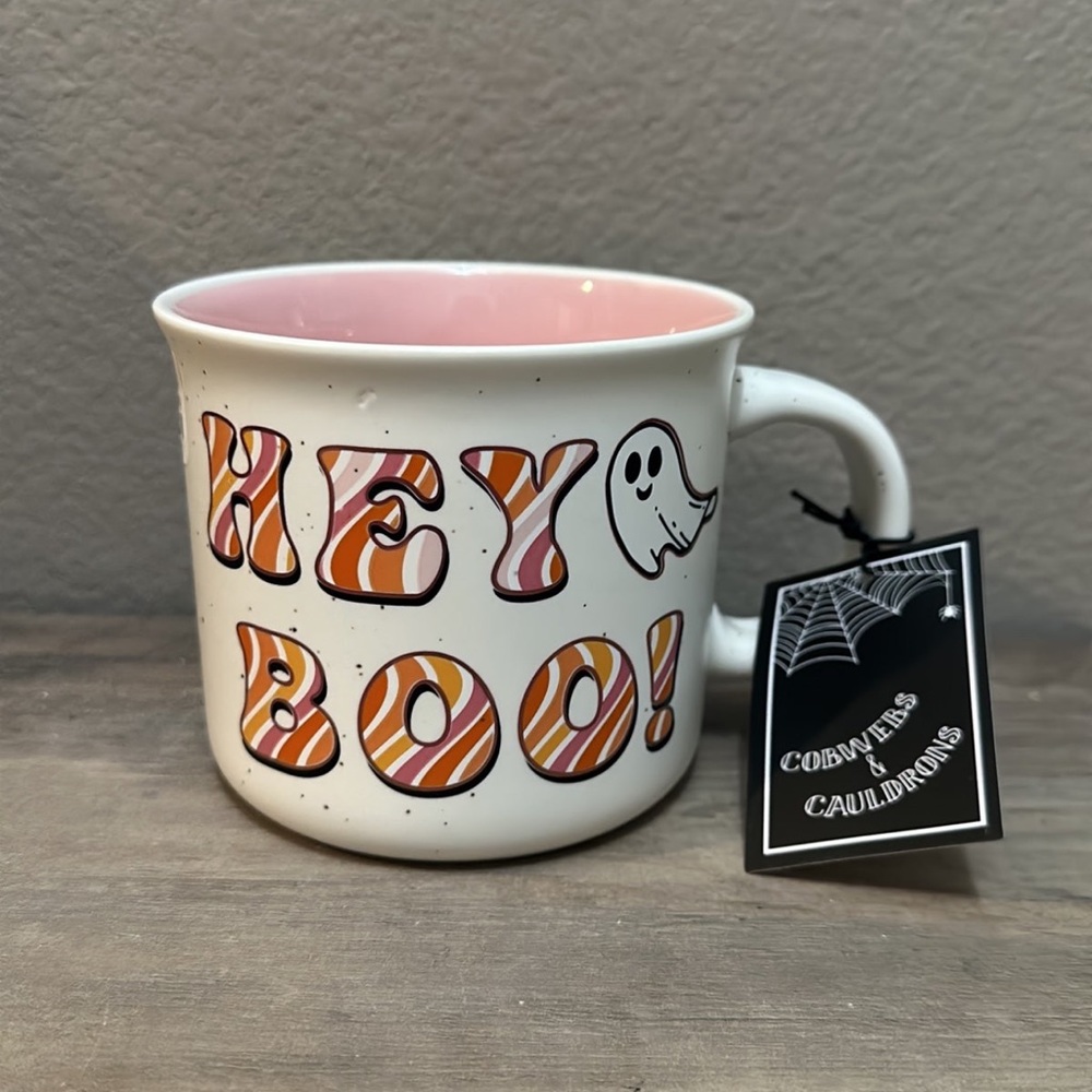 Cobwebs & Cauldrons Hey Boo! Mug